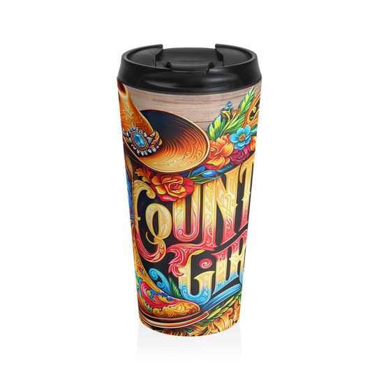 Country Girl Stainless Steel Travel Mug