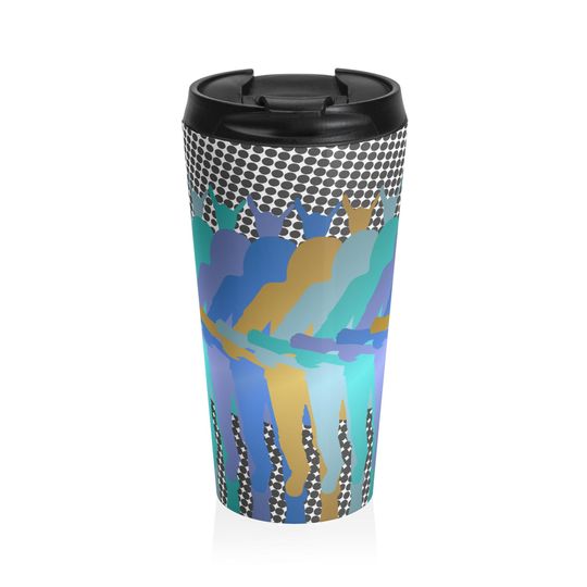 Rock On Retro Vibes Travel Mug  15oz Stainless Steel