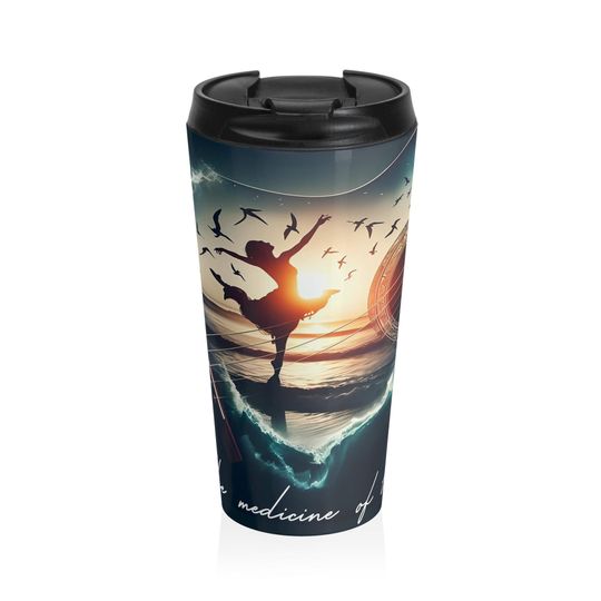 Music Is the Medicine Stainless Steel Travel Mug