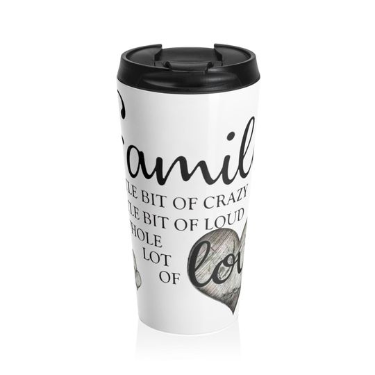 Heartfelt Family Stainless Steel Travel Mug