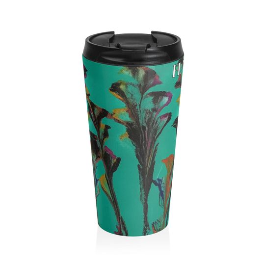 Bold Bloom Travel Mug Original Artwork by Eagle Gal