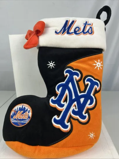 Discover New York Mets Christmas Stocking Team Logo Stands Upright 11"x8"
