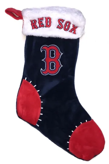 BOSTON RED SOX PLUSH EMBROIDERED CHRISTMAS HOLIDAY STOCKING