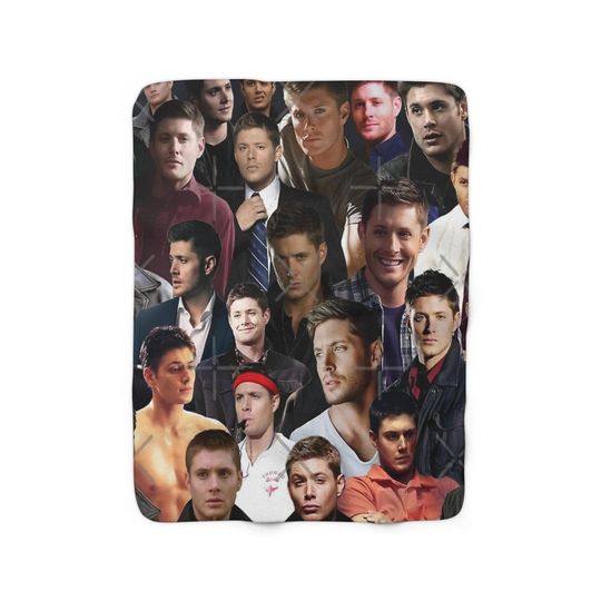Discover Dean Winchester Photo Fleece Blanket, Dean Winchester Actor Throw Blanket For Bed Couch Sofa, Christmas Vintage Gifts 2025 For Fan
