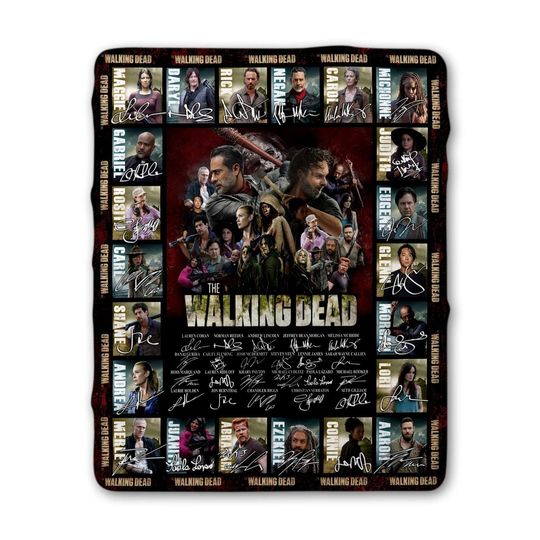 Discover The Walking D Character Blanket, Walking D Rick Grimes Blanket, WD Show Negan Glenn Walking D Daryl Dixon Bike Carl Grimes Blanket