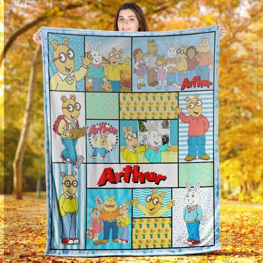 Discover Arthur Fleece Blanket, Arthur TV Series Throw Blanket For Bed Couch Sofa, Cartoon Series Gifts For Fan Lovers, Christmas Party 2025