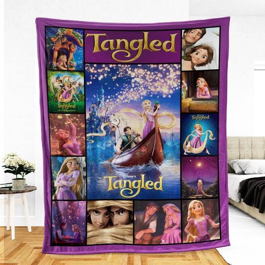 Discover Tangled Rapunzel Fleece Blanket, Disneyland Movie Princess Blanket, Rapunzel Go Live Your Dream, Disneyworld Birthday Girl Blanket Gifts