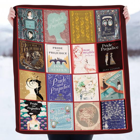 Discover Pride And Prejudice Fleece Blanket, Pride And Prejudice Blankets, Vintage Romance Valentines Day, Birthday Gifts For Him Her Book Lovers