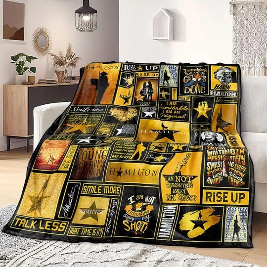 Discover Alexander Hamilton Theme Blanket, Hamilton Lovers Fleece Blanket, Hamilton Musical Fan Blanket, Christmas Gifts Throw Blanket For Couch Sofa