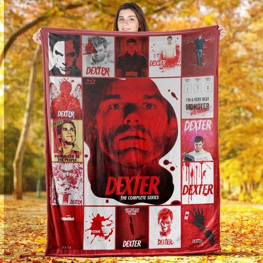 Discover Dexter TV Series Fleece Blanket, Dexter Vintage Movie Throw Blanket For Bed Couch Sofa, Gifts For Fan Lovers, 2025 Christmas Party