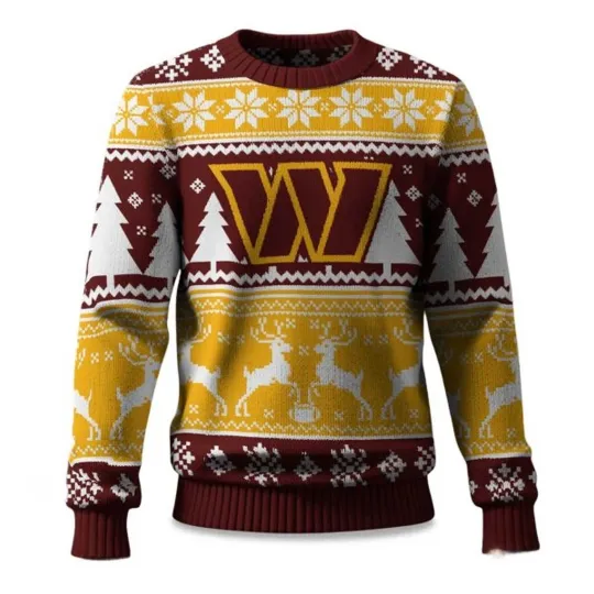 Discover Christmas Commanders Reindeer Football Ugly Sweater, Christmas Gift