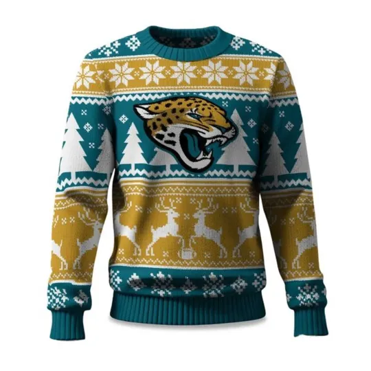 Discover Christmas Jaguars Reindeer Football Ugly Sweater, Christmas Gift