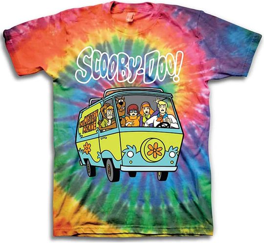 Scooby Doo Mens Throwback T-Shirt with Shaggy and Velma - Classic 3D T-Shirt