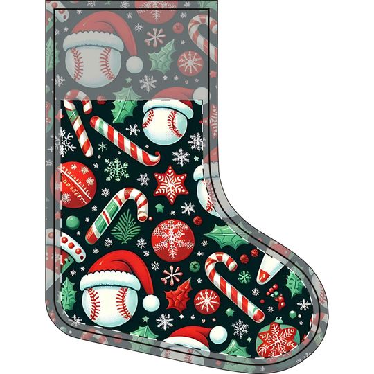 Discover Personalized Baseball Christmas Stocking, Custom Linen Name Stocking
