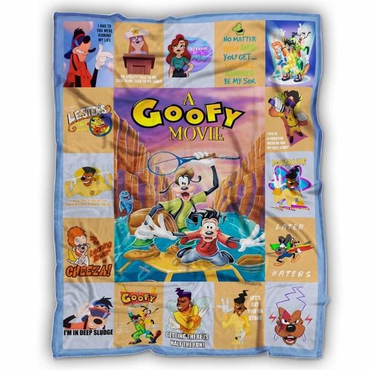 Discover A Goofy Movie Blanket | Goofy Max Goofy Fleece Blanket | Mickey and Friends Blanket | Disneyland Blanket Throw Blanket for Bed Couch Sofa