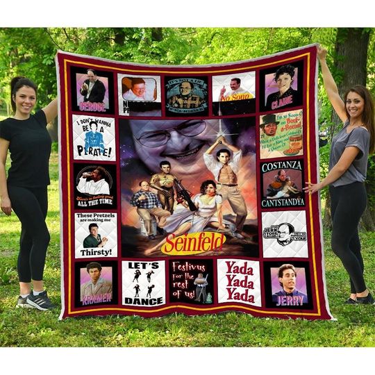 Seinfeld Movie Vintage Fleece Blanket, Seinfeld Retro TV Series Blanket, George Costanza Fleece Blanket, Gifts For Women, Men, Film Fans