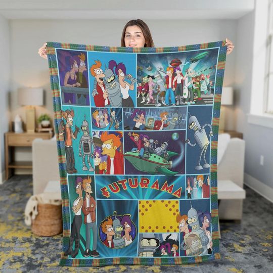 Discover Futurama Blanket Christmas, Ya Fil Thy Animal Bender Fleece Blanket, Furatama TV Cartoon Blanket, American Sitcom Blanket For Sofa Couch