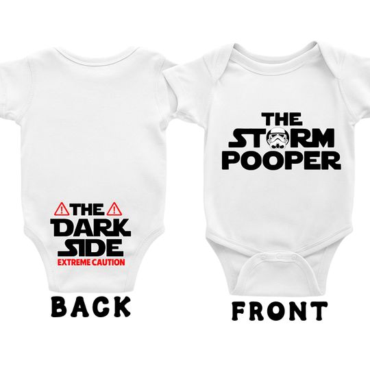 Discover The Storm Pooper Baby Onesie | Funny Star Baby Bodysuit | The Dark Side Diaper Outfit