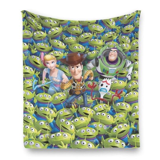 Discover Toy Story Fleece Blanket | Woody And Buzz Lightyear Blanket | Toy Story To Infinity and Beyond Blanket | Disneyland Throw Blanket