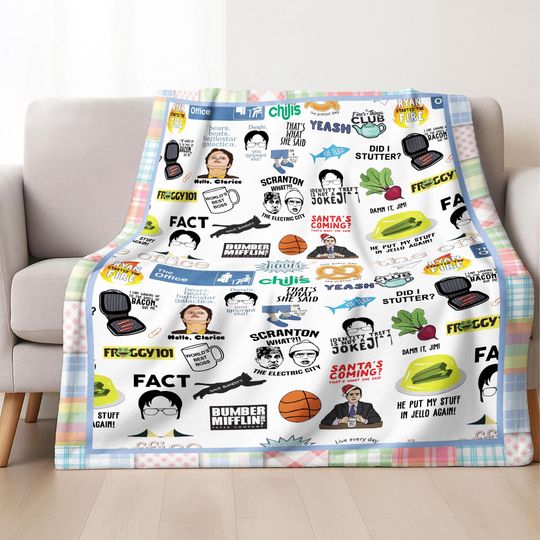 Discover The Office TV Series Fleece Blanket, The Office Fans Fleece Blanket, The Office Movie Blanket, Gift for Fan, Christmas Gift