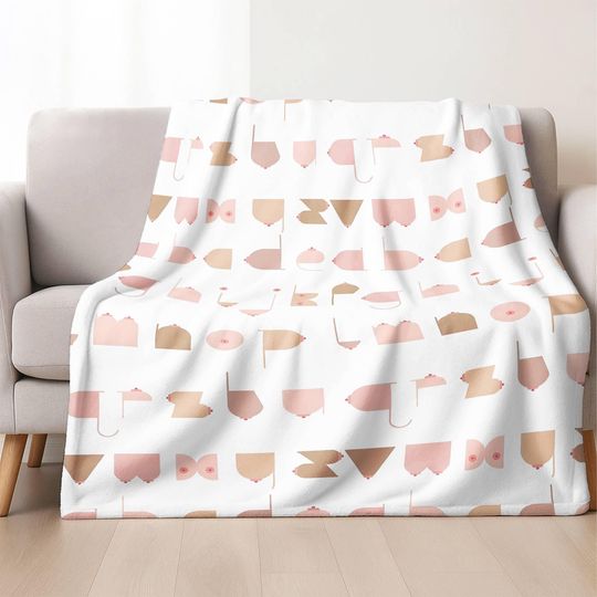 Discover Boob Pattern Fleece Blanket, Trending Dark Meme Blanket Funny Meme Gifts Throw Blanket, Trendy Christmas, Family Matching Christmas 2025