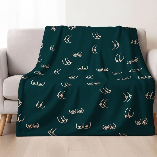 Discover Boob Pattern Fleece Blanket, Trending Dark Meme Blanket Funny Meme Gifts Throw Blanket, Christmas Trendy, Family Matching Christmas 2025