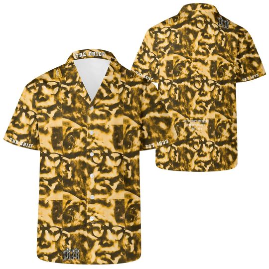 Discover Rooney Tribute Hawaiian Shirt: Black & Gold Steeler Aloha Shirt