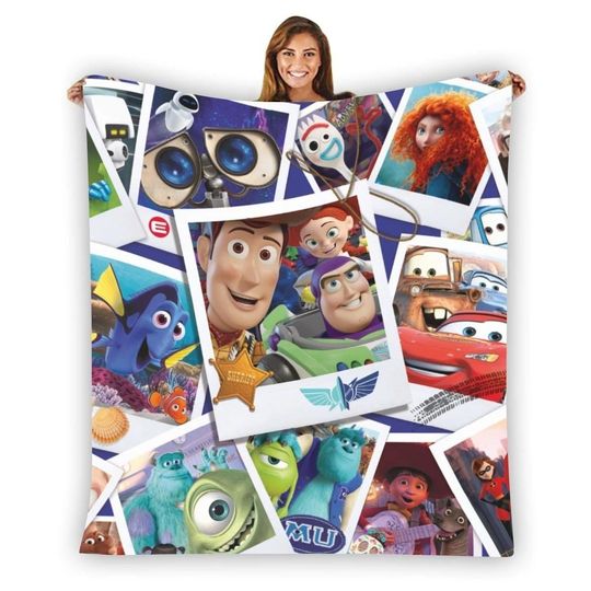 Discover Disneyland Movie Fleece Blanket, Mickey And Friends, Toy Story, Inside Out, Pixars Magic Kingdom Gift, Throw Blanket For Couch Bed Sofa