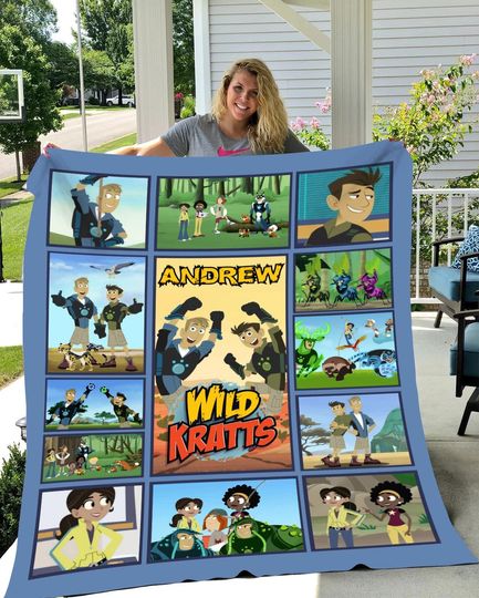 Discover Wild Kratts Fleece Blanket, Kratt Brothers Blanket, Wild Kratts Cartoon Throw Blanket for Bed Couch Sofa, Christmas Blanket, Birthday Boy