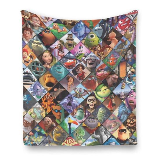 Discover Disneyland Movie Fleece Blanket, Mickey And Friends, Toy Story, Inside Out, Pixars Magic Kingdom Gift, Throw Blanket for Couch Sofa