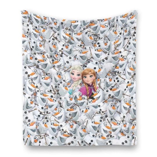 Discover Frozen Elsa Anna Olaf Fleece Blanket, Elsa Queen Blanket, Disneyland Princess Frozen Movie Blanket, Throw Blanket For Couch Sofa Bed
