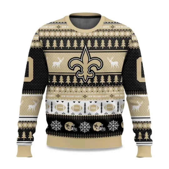 Discover Personalized Christmas Saints Ugly Sweater, Christmas Gift For Men, Women