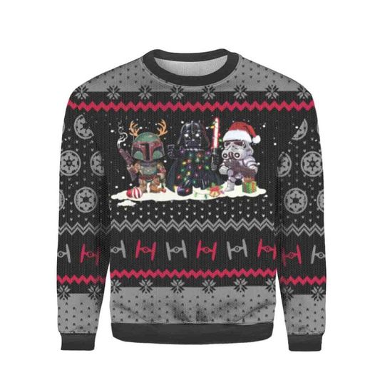 Discover Star Wars Darth Vader 3D Christmas Sweater - Ugly Knitted Christmas Sweater for Men and Women