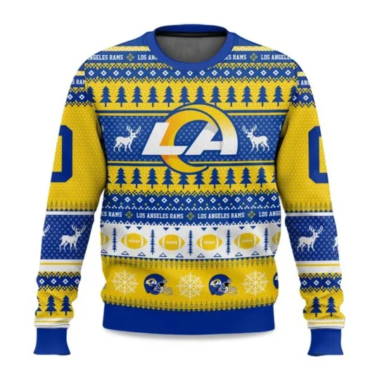 Discover 2025 Christmas Rams Personalized Ugly Sweater -  Christmas Gift