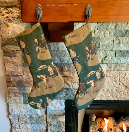 Discover Vintage Golfers Themed Christmas Stocking