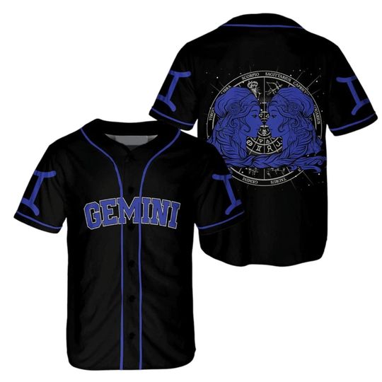 Gemini Baseball Jersey Zodiac Horoscope Star Sign Shirt