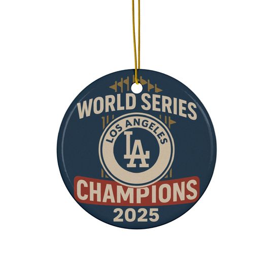 LA Dodgers World Series Champions 2025 Ceramic Ornament
