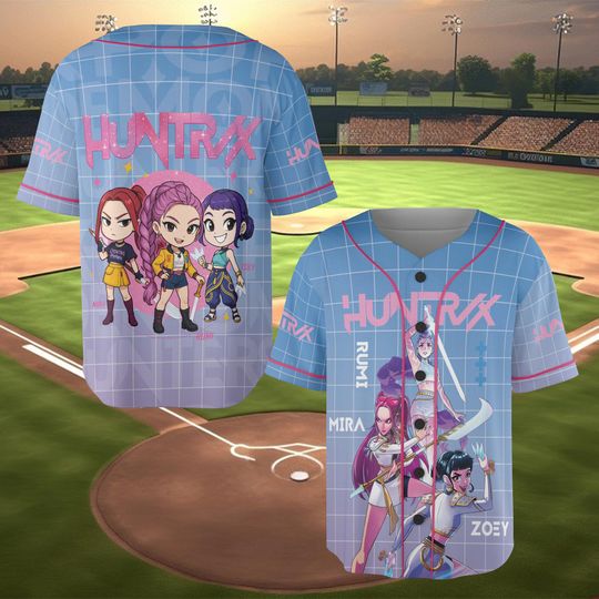 Discover Hunters Demon  K-Pop Baseball Jersey, Anime 3D Print Baseball Jersey, Cosplay Shirts Shirt for Kids, Youth Birthday Outfit,  Trendy Shirt