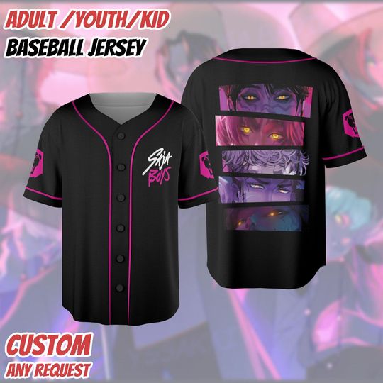 Discover Saja Boys Baseball Jersey, Saja Boys Boy Band Shirt, Kpop Demon Inspired Movie Shirt, Demon Hunters Merch, Kpop Shirt, Boy Group Shirt