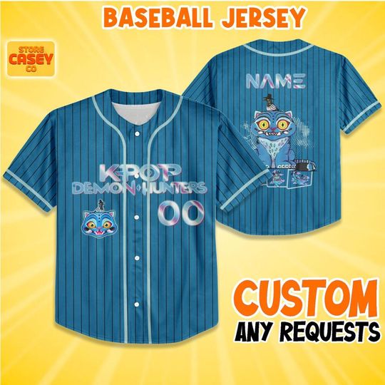 Discover Custom KDM The Tiger And Bird Baseball Jersey, Custom Kpop idol Group Jersey, Kpop Gift for Huntr/x fans, Anime Lover Gift