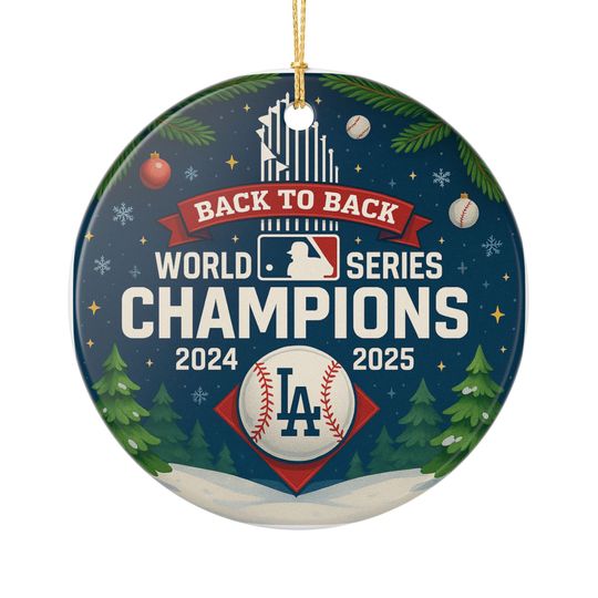 Discover Baseball Champions Ornament | 2024-2025 Back to Back, Sports Fan Gift
