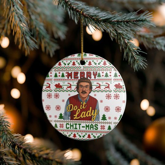 Discover Merry Chit-Mas Ornament, Do it inspired Christmas Ornament, Chit-Mas | Ceramic Holiday Ornament