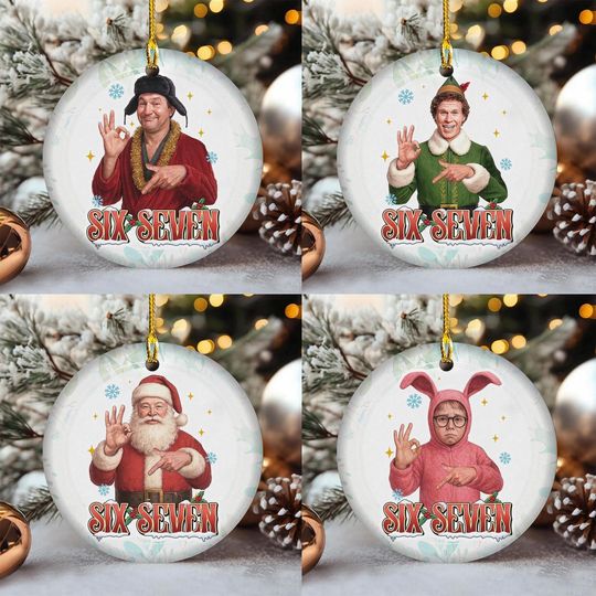 Discover MUST HAVE 67 Ornament, Six Seven Ceramic Christmas Ornament, Funny Xmas Tree Decoration, Holiday Movie, Gift for Fans, Christmas Keepsake