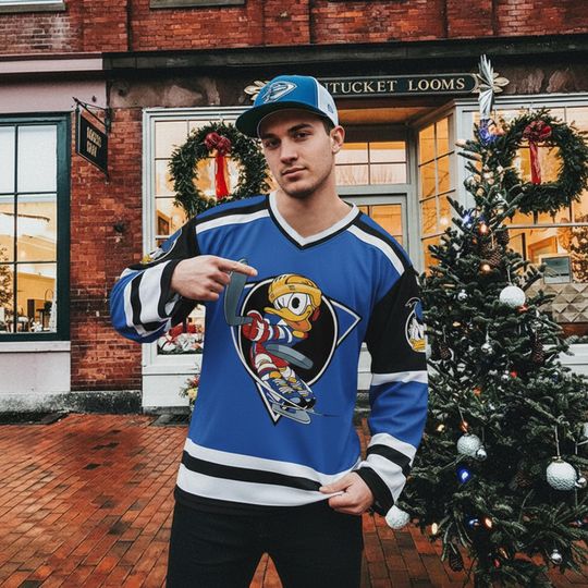 Discover Disney Donald Duck Hockey Jersey, Donald Duck Sport Hockey Jersey, Donald Duck Since 1934 Ice Sweater, Disneyland Family Matching Outfits