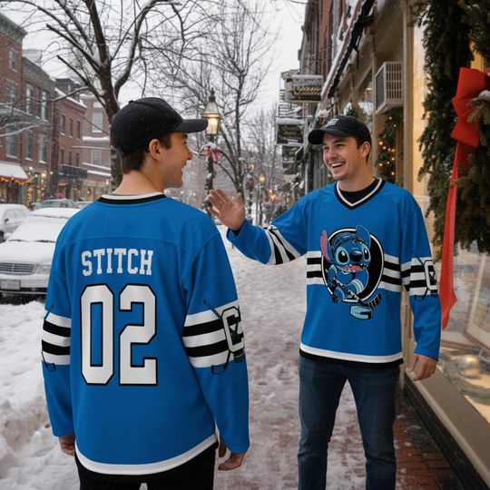 Discover Vintage Lilo And Stitch Hockey Jersey, Disney Stitch Sport Team Hockey Jersey, Disneyworld Disneyland Family Trip Matching Outfits