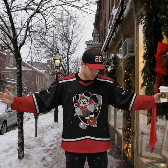 Discover Vintage Mickey Mouse Hockey Jersey, Mickey Sport Team Ice Hockey Jersey, Disney Team Matching Outfits
