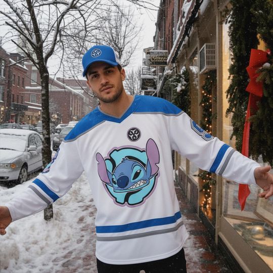Discover Disney Lilo & Stitch Hockey Jersey, Cute Stitch Sport Jersey, Disney Unisex Hockey Jersey Matching Outfits, Stitch Fan Gift