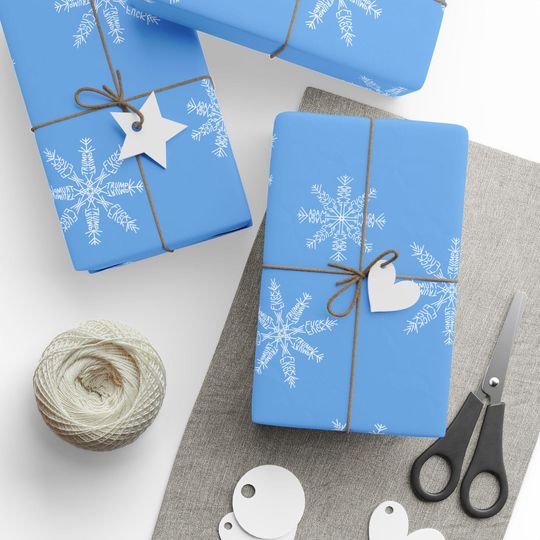 Discover Slightly Subtle Snowflake Wrapping Paper, Hidden Message FDT Winter Gift Wrap, Holiday Packaging, Christmas Decor Wrap, Eco-Friendly Options