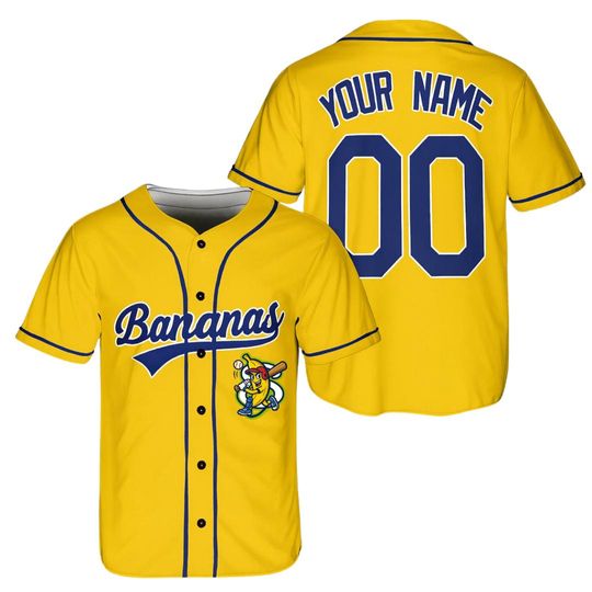 Discover Personalized Bananas Team Baseball Jersey, Funny Bananas Jersey, Let's Go Bananas Jersey, Custom Team Name Number, Gift For Savannah Fan