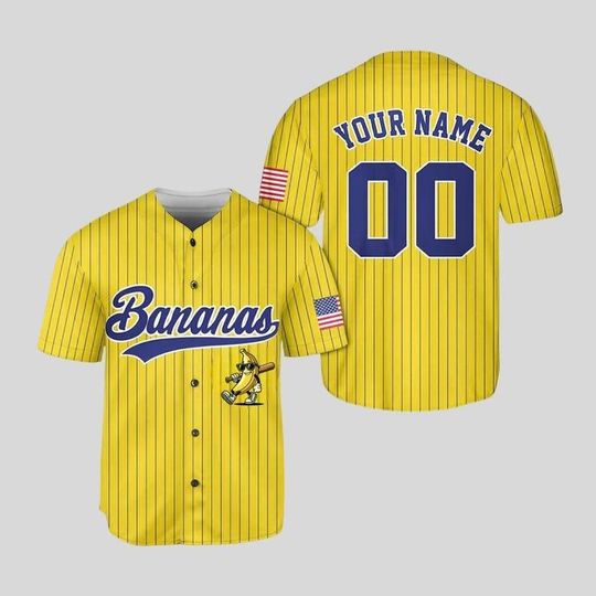 Discover Personalized Bananas Team Baseball Jersey, Funny Bananas Jersey, Let's Go Bananas Jersey, Custom Team Name Number, Gift For Savannah Fan